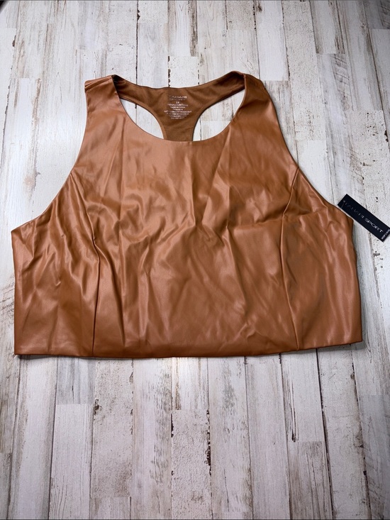Tahari Other - Tarhari Sport Faux Leather Racerback Bralette - Brown Size 3X NWT